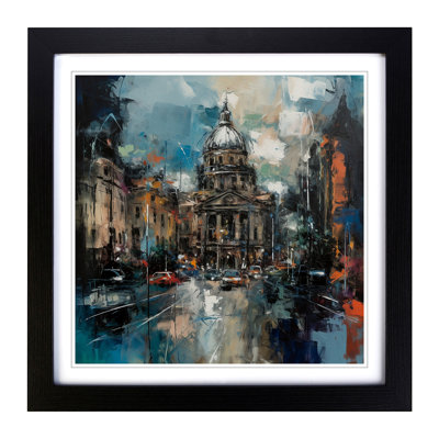 City Of Belfast Abstract Expressionism - Framed Print