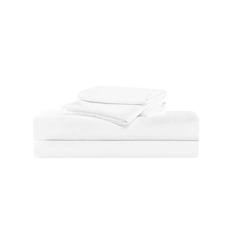 Truly Soft Solid Split Sheet Set, White, California King Sheet Set with 4 Pillowcases
