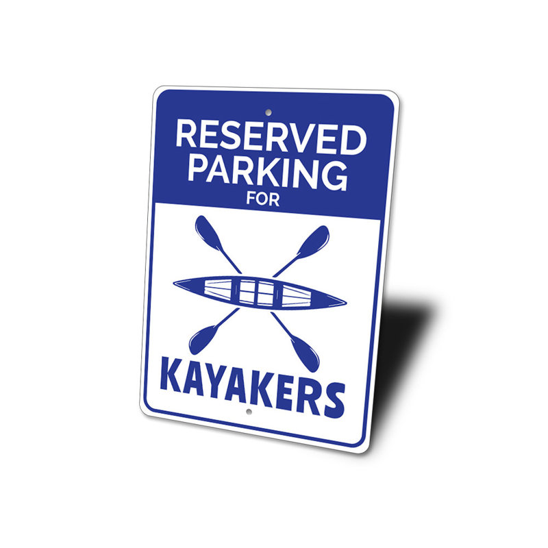 Panneau de signalisation en aluminium Kayaker, H 14 po x l 10 po x P 0,04 po