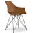 Marilyn 18.5'' H Faux Leather Upholstered Metal Armchair