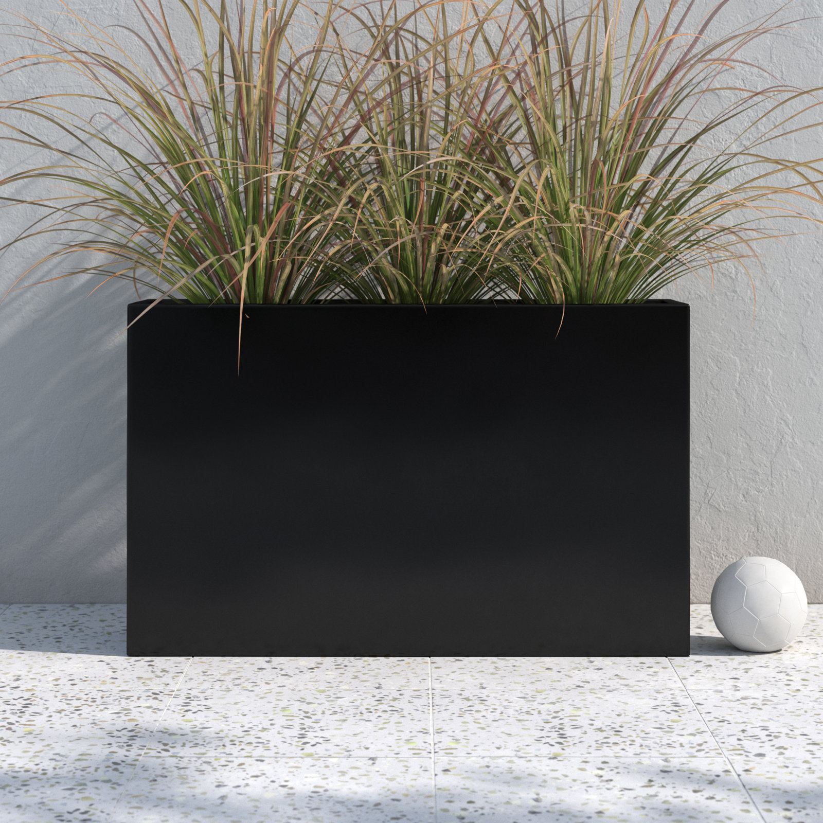Connoisseur 48" Planter Box, Black, 30" H x 48" W x 12" D