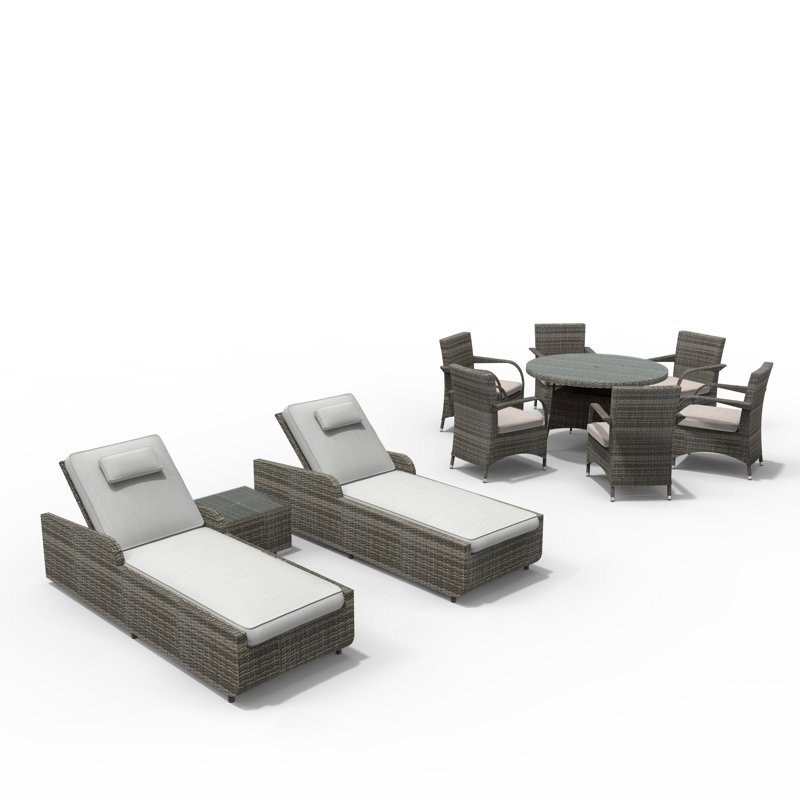 8 - Person Patio Conversation Set with Cushions
