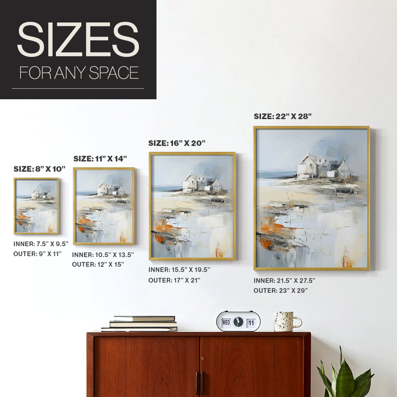 «NAUTICAL Series», reproduction encadrée en bois massif, H 21 po x l 17 po, Doré