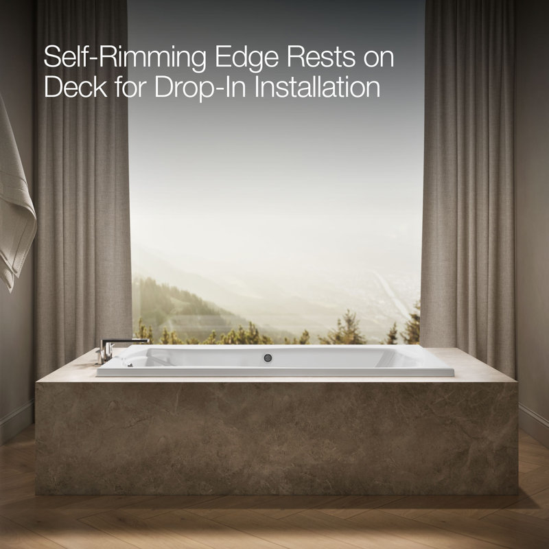 Mariposa® 66" x 36" Air Acrylic Bathtub, White