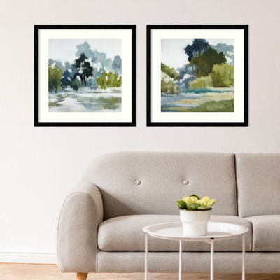 «Fields Reflections - lot de 2» par Jacqueline Ellens, impressions murales encadrées