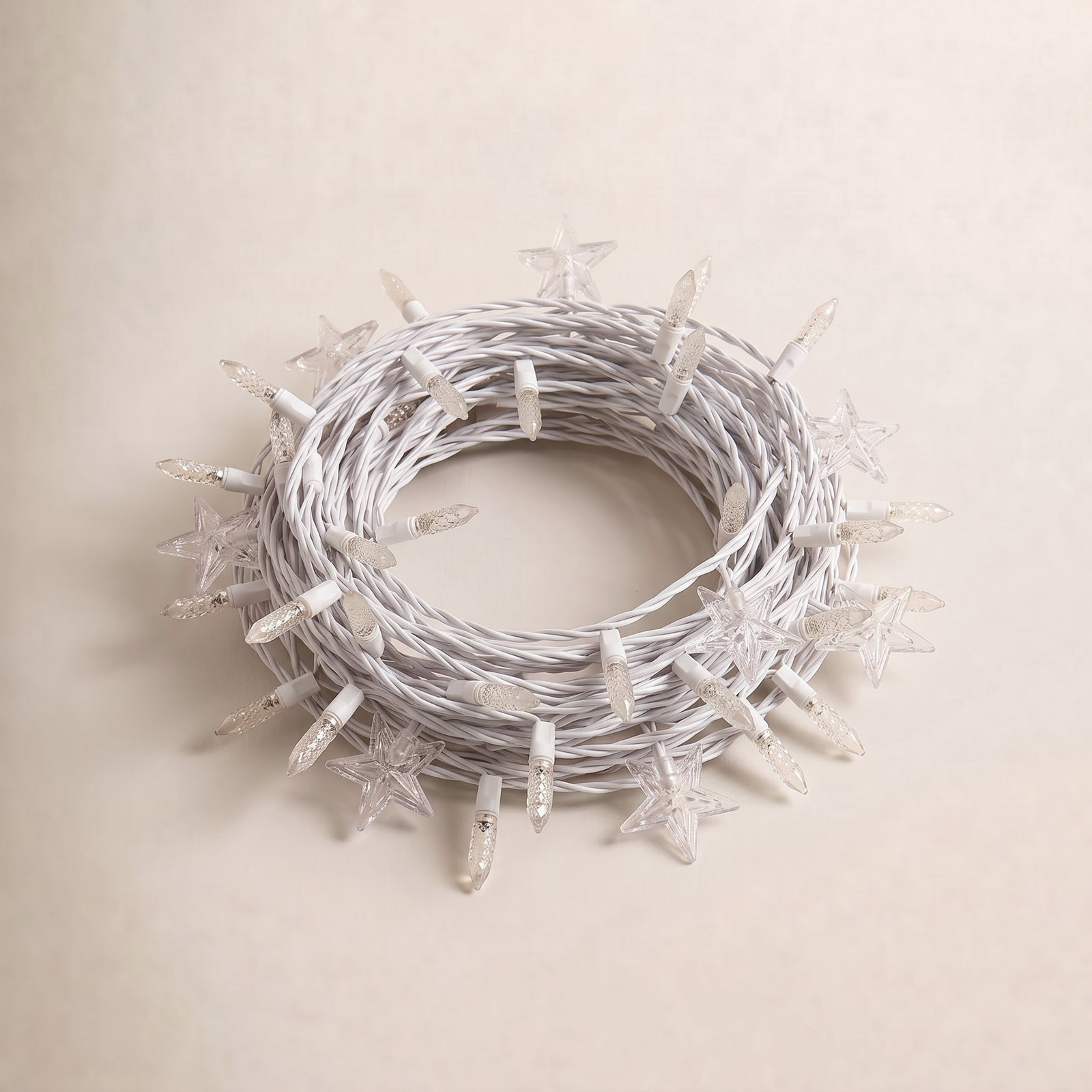 11.5' Star LED String Lights, White