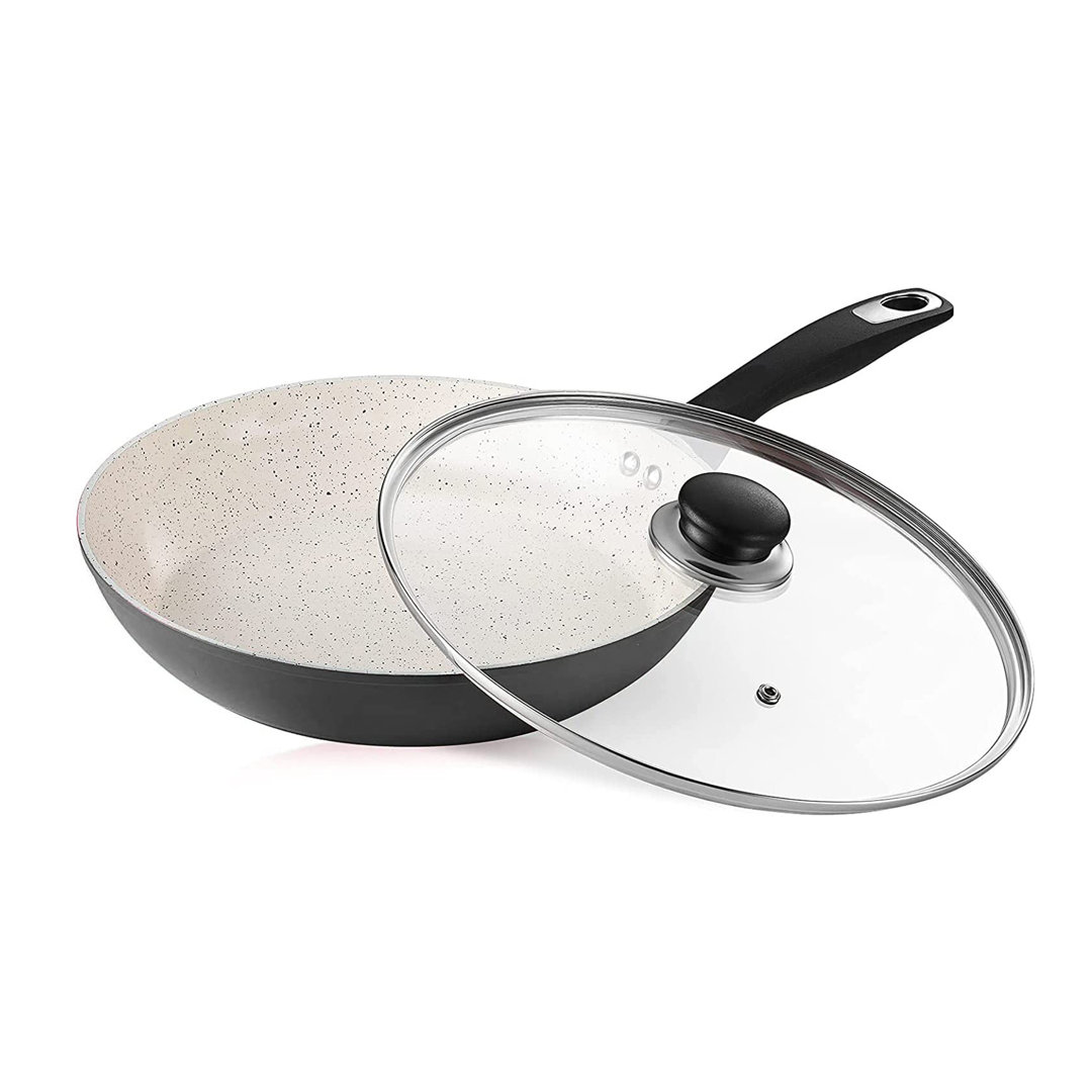 CS KOCHSYSTEME Aluminum Non-Stick Frying Pan with Lid CS KOCHSYSTEME 