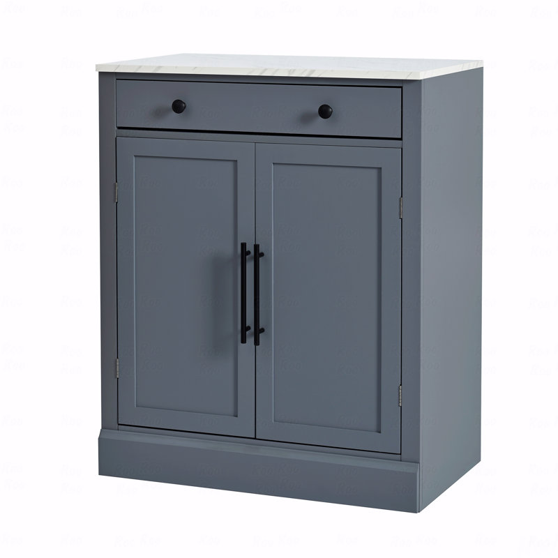 Garde-manger moderne autoportant, rangement pour buffet de nourriture, armoire à café avec tiroir, Gris