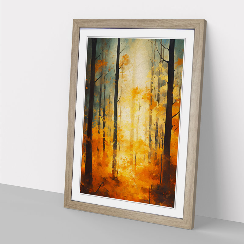 Forest Gestural No.2 - Framed Print, 46cm H x 34cm W, Oak Framed