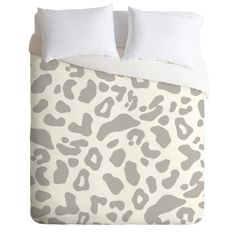 Allyson Johnson Polyester Animal Print Duvet Cover, Queen Duvet Cover + 2 Standard Shams