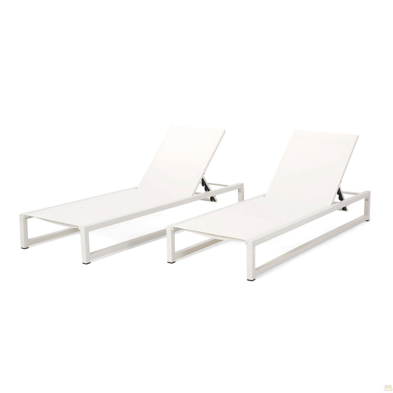 Venice Chaise Lounge, White, White