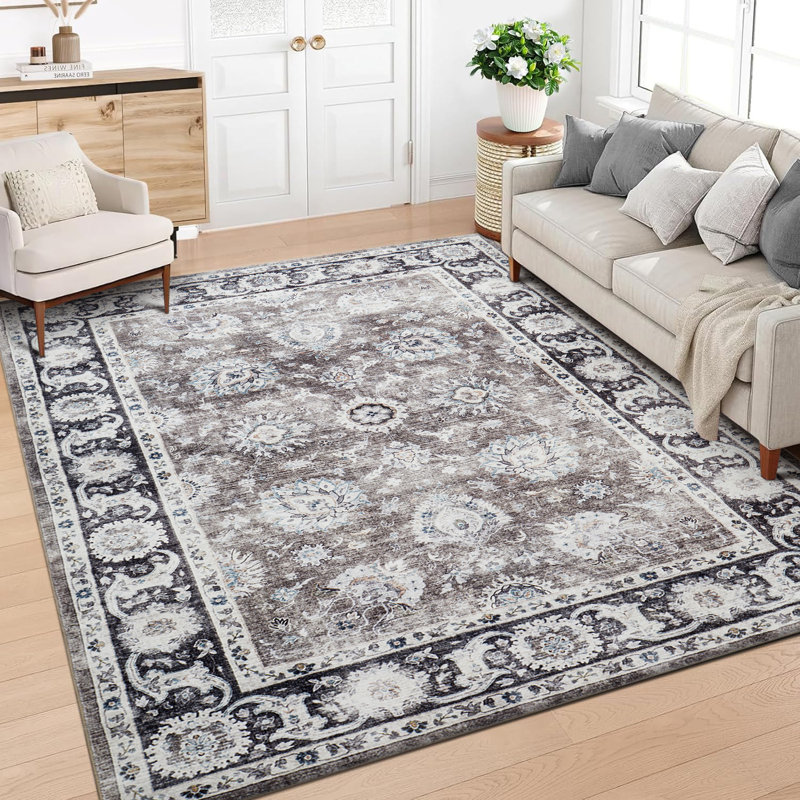 Antique Harmony Cashmere Shag Area Rug, Rectangle 60 x 110 cm