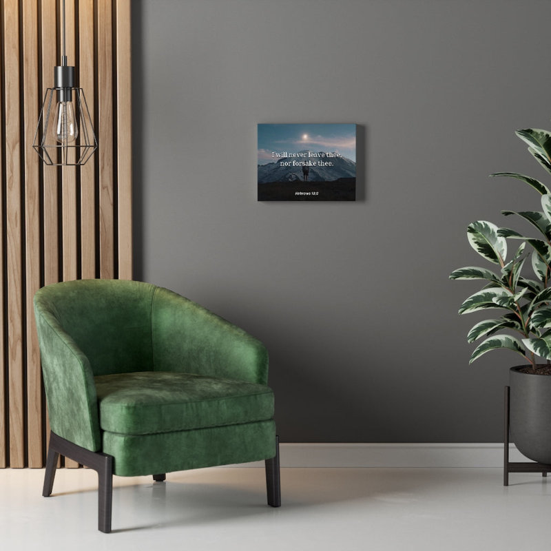 Be Content Hebrews 13:5 - Wrapped Canvas Print, 30cm H x 41cm W