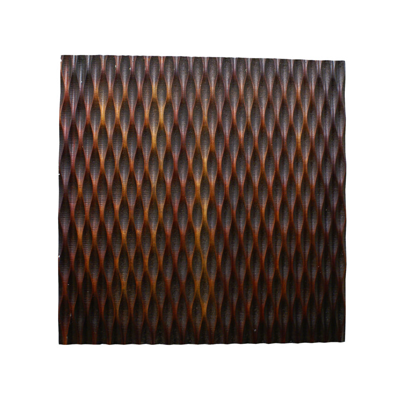 Raw Wood Look Square Wall Art, Silver, 24" H x 24" W x 1" D