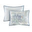 Housse de couette réversible en coton Shabby Chic 3 pièces avec motifs botaniques
