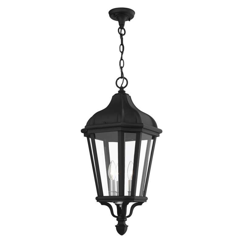 Anguel 3 - Light Outdoor Hanging Lantern, Textured Black