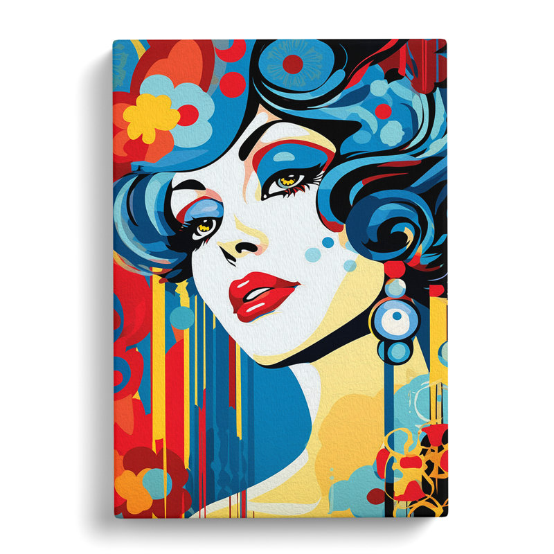 Courtesan Pop No.2 - No Frame Art Prints - Wrapped Canvas, 50cm H x 35cm W x 3cm D
