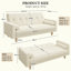 Tufted 3 Seater Sofa Bed-1066229770