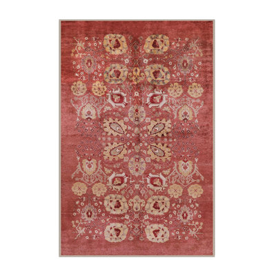 Tapis oriental rouge / beige