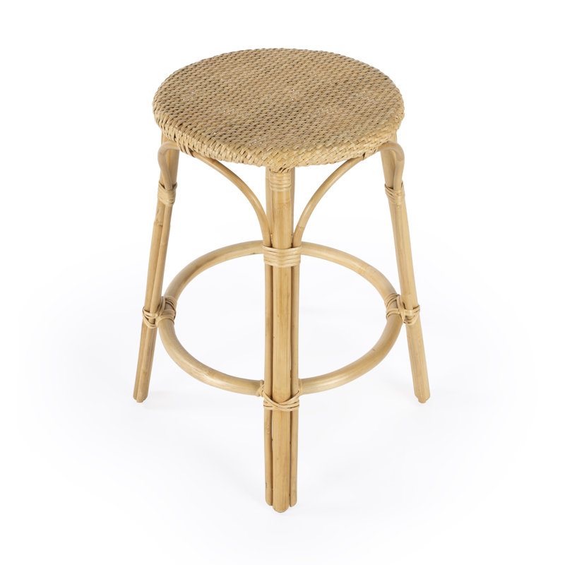 Tabouret de comptoir en rotin 24 po Alastair - Naturel / Structure en rotin naturel, Naturel / Cadre en rotin naturel