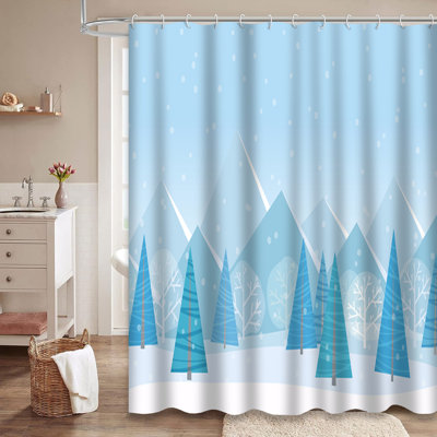 Magnifique rideau de douche avec 12 crochets