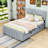 Full Velvet Upholstered Platform Bed with  Trundle-590548416