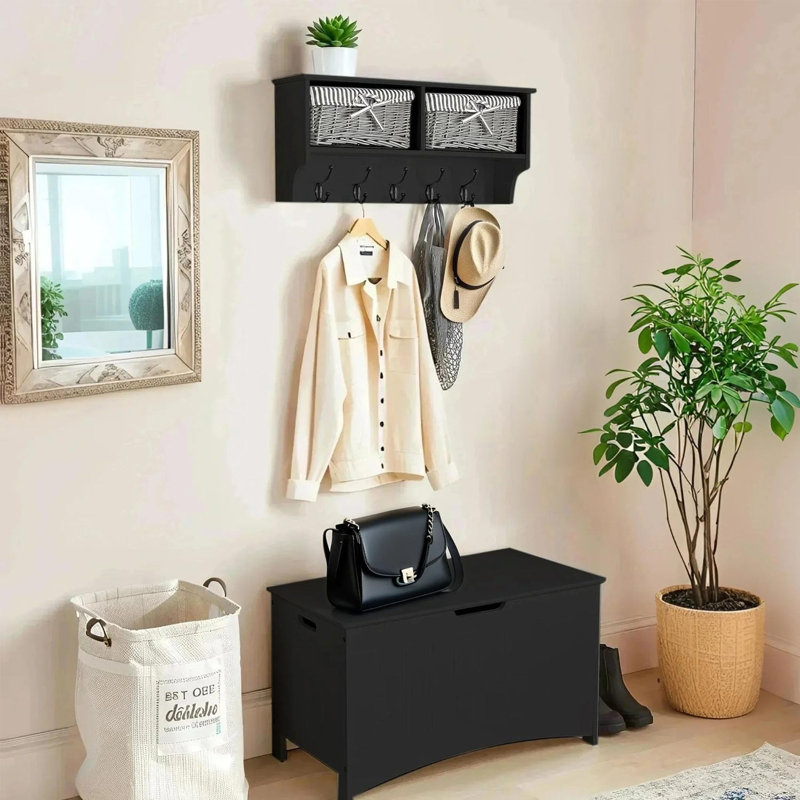 Plastic Coat Rack, Black