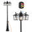 Black Dusk To Dawn Outdoor Post Light With Gfci Outlet
