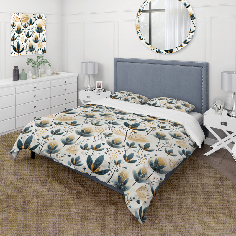 Ensemble de housse de couette scandinave jaune et blanc, Housse de couette pour très grand lit et 2 très