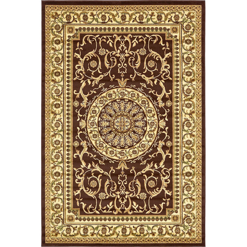 Tapis oriental brun / beige Aracelia, Rectangle 3 pi 1 po x 5 pi 3 po