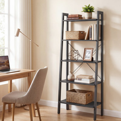 Jabari 67.9" H Metal Ladder Bookcase