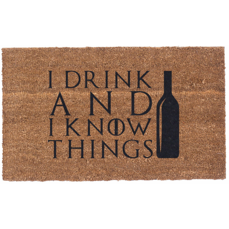 Mesick I drink and I know choses 30 po x 18 po Paillasson d’extérieur antidérapant