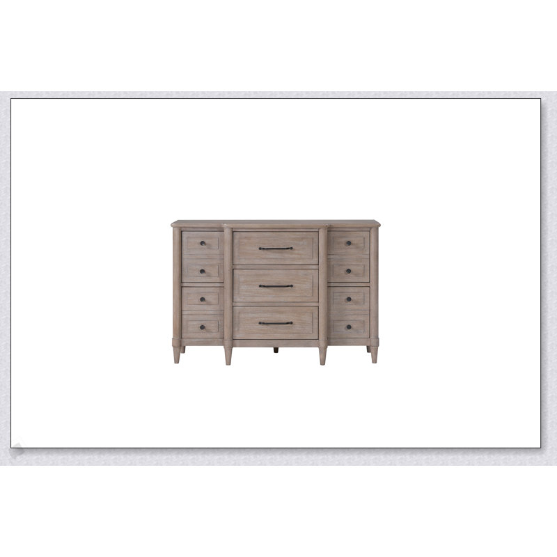 Commode compacte compacte avec tiroirs spacieux et placages en bois de mindi durables pour les chambres à coucher modernes