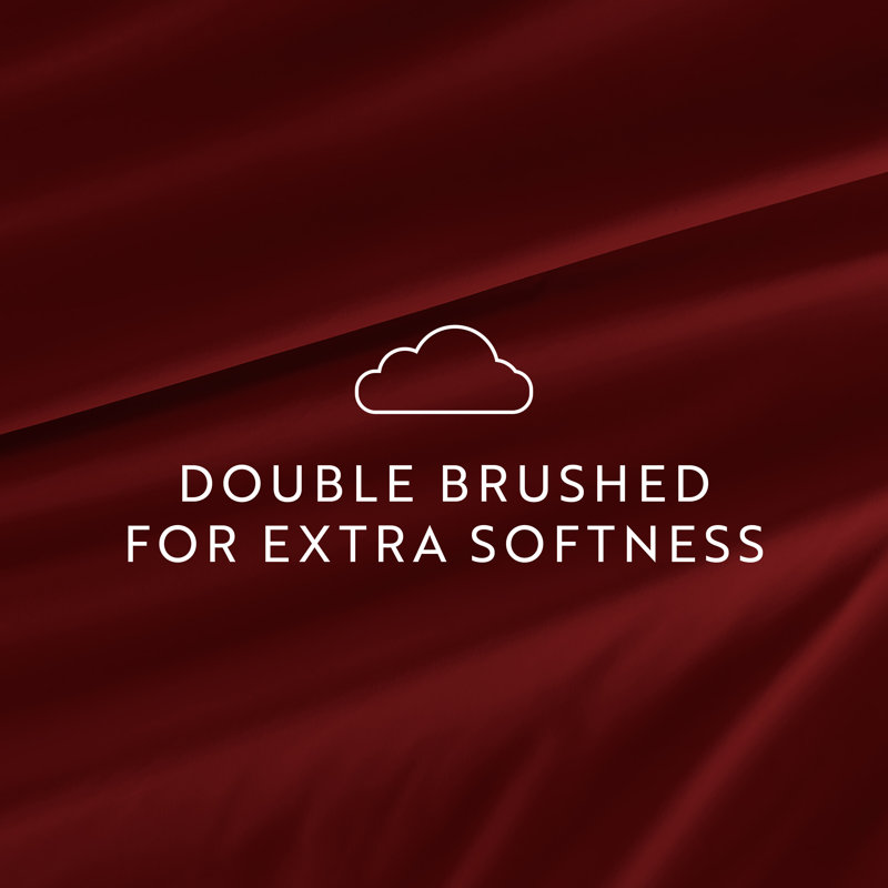 Sheet Set Solid Microfiber Ultra Soft Bedding, King Sheet Set with 4 Pillowcases, Burgundy