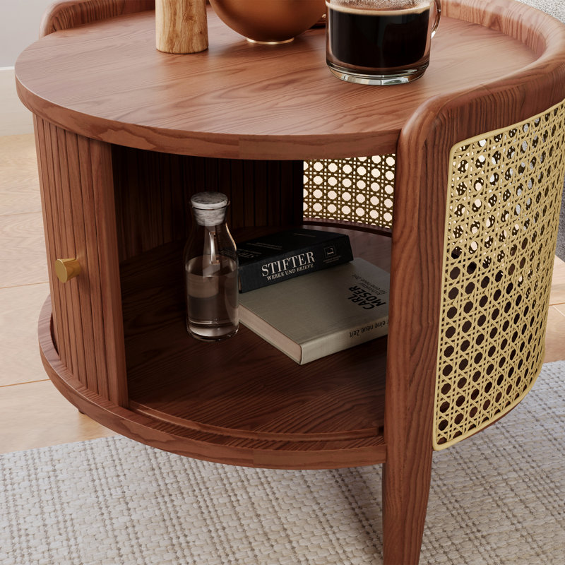 Table de bout en bois Winni, Brun