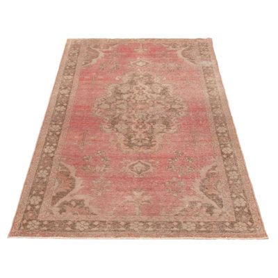 Tapis rouge unique de conception unique 4 pi 7 po x 8 pi 8 po Antalya