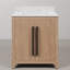 30 po Graelyn Meuble-lavabo simple rectangulaire avec comptoir en marbre blanc de Carrare