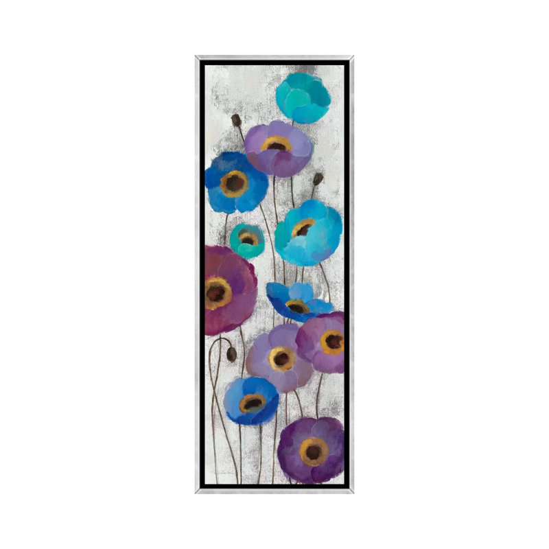 «Bold Anemones Panel II» par Silvia Vassileva, reproduction d'art sur toile, H 60 po x l 20 po x P 1,5 po