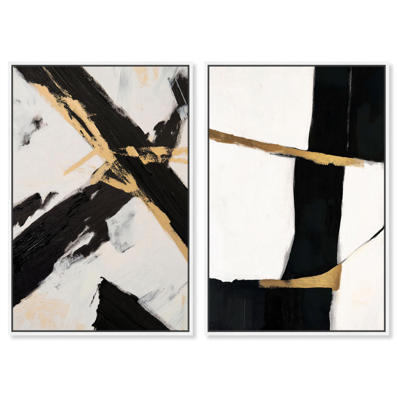 «Gilded Glam Night Set», reproduction d'art sur toile par Art Remedy, H 54 po x l 36 po