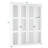 3-Lite 78" Frosted Glass Double Bi-Fold Doors for 80" Door Opening Height with Installation Hardware Kit-100169603