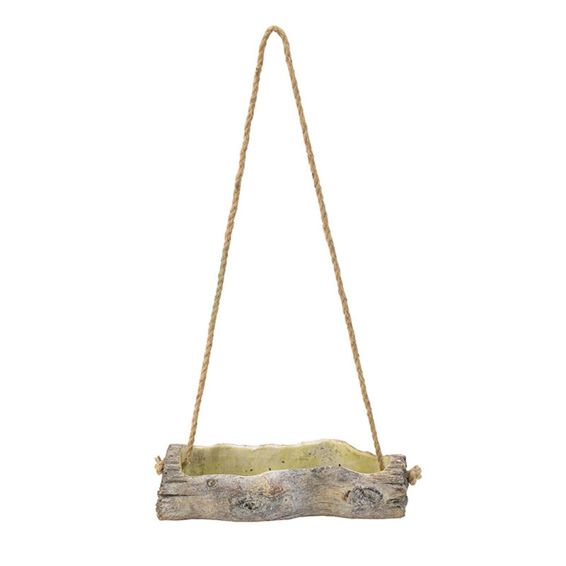 Pot à fleurs suspendu en ciment Antoniya, H 12,4 po x l 5,3 po x P 5,3 po