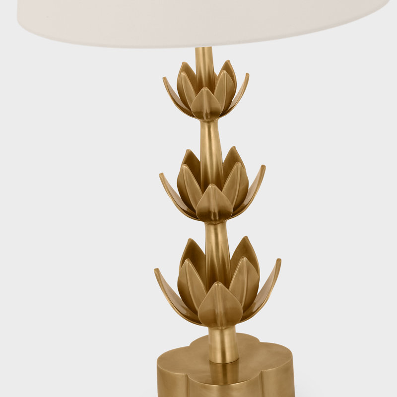 Julie Neill Alberto Large Triple Table Lamp, Antique Burnished Brass