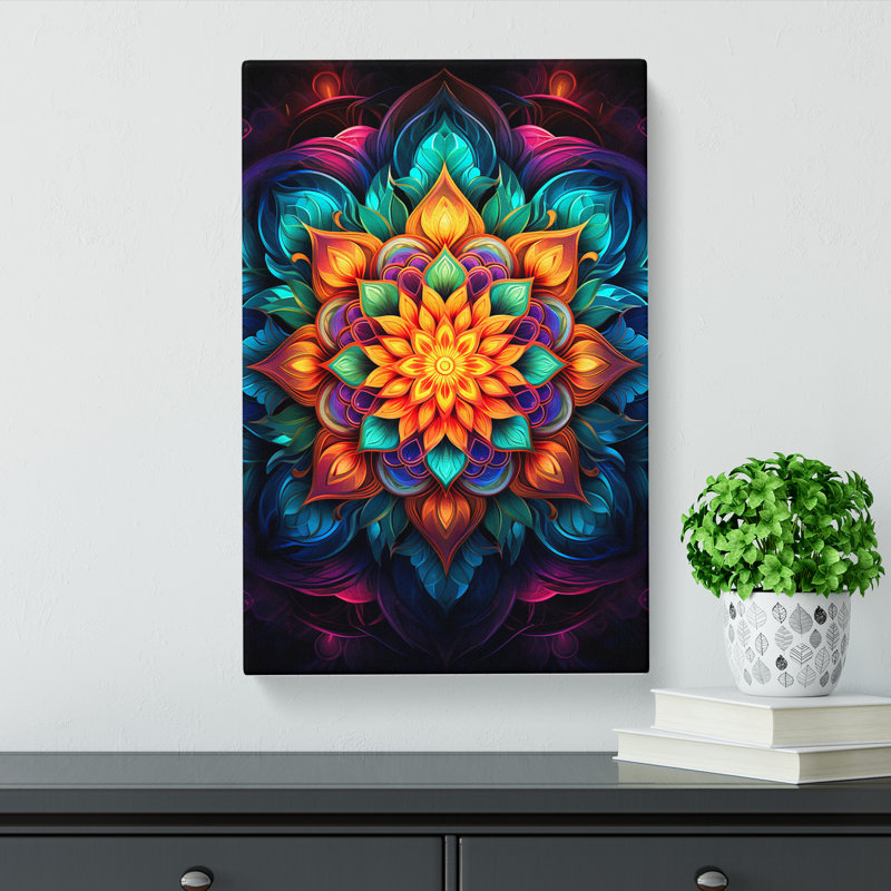 Mandala Digital No.3 - Wrapped Canvas, 76cm H x 50cm W x 3cm D