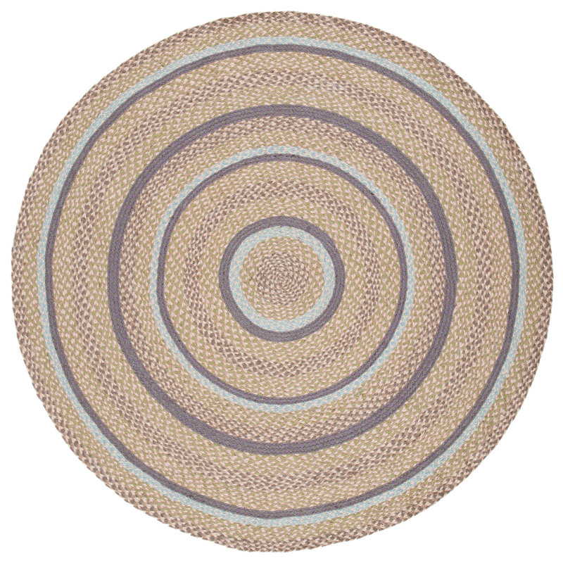 Lavendale Hand Woven Jute Rug, Round 6'