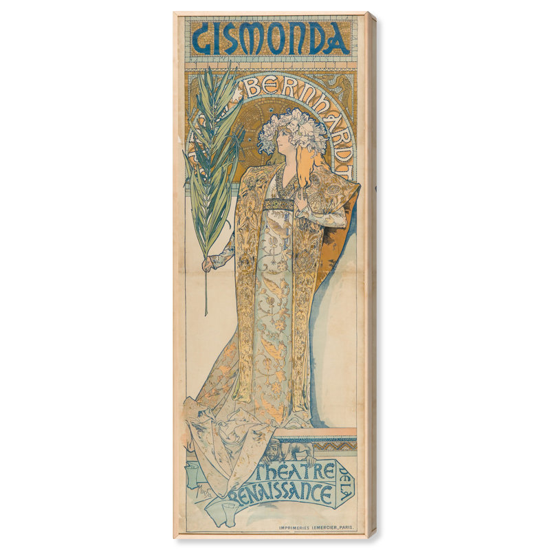 Alfons Mucha - Affiche pour Gismonda - Publicité, Toile tendue