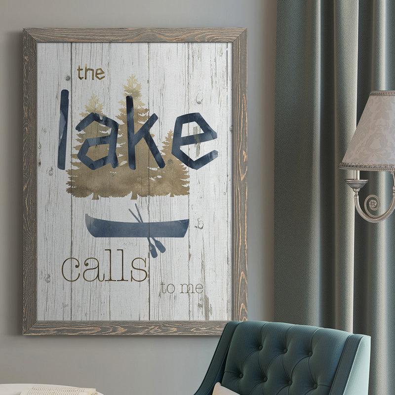Sheyla Lake Calls Me - Reproduction de photo sur toile simple, H 43,5 po x l 31,5 po x P 1,25 po, gris