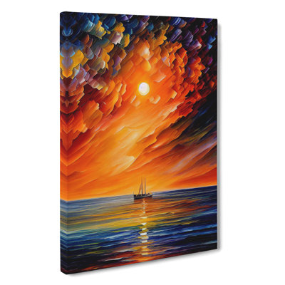 Boats Under the Sunset No.2 - Wall Art