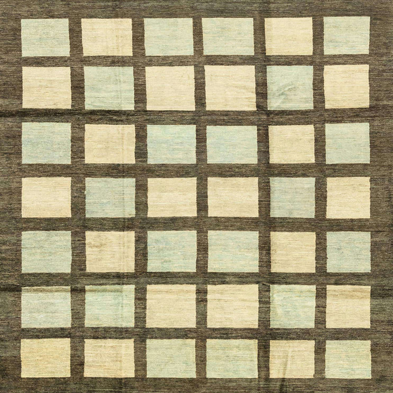 Tapis abstrait moderne 3309, Carré 4 pi