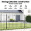 Clôture de jardin vidaXL 7 pièces grise 66,93 x 84,65 po en acier thermolaqué