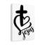 «Jesus Heart and Cross», reproduction sur toile tendue-1939337201